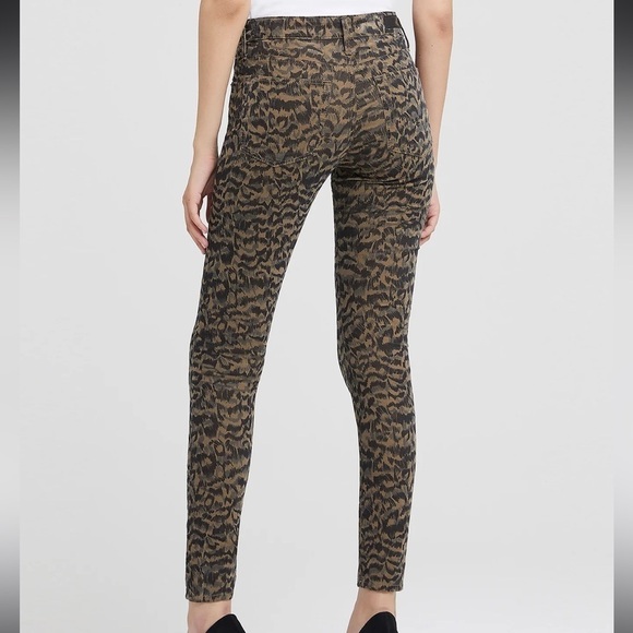 AG Adriano Jeans animal print Farrah High Rise Velvet Skinny Ankle Corduroy 24 - Picture 2 of 14